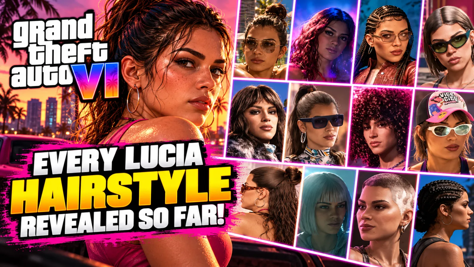GTA 6 Fans Compile Every Lucia Hairstyle Revealed So Far — More Customization Rumored