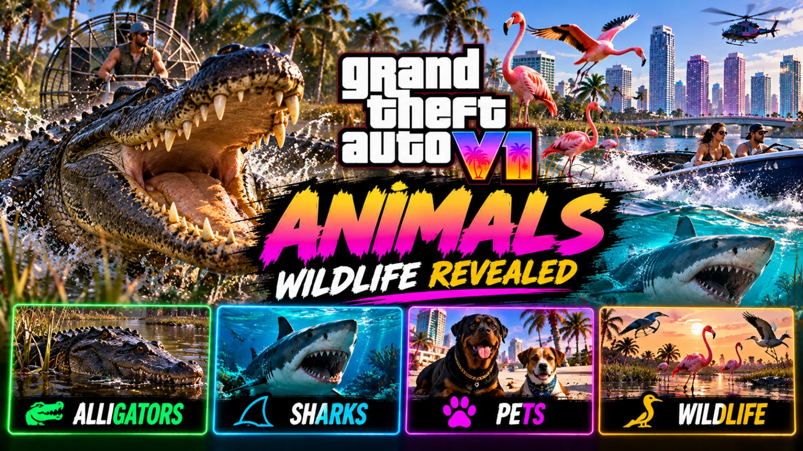 GTA 6 Animals and Wildlife: Alligators, Sharks, Pets and Everything We Know