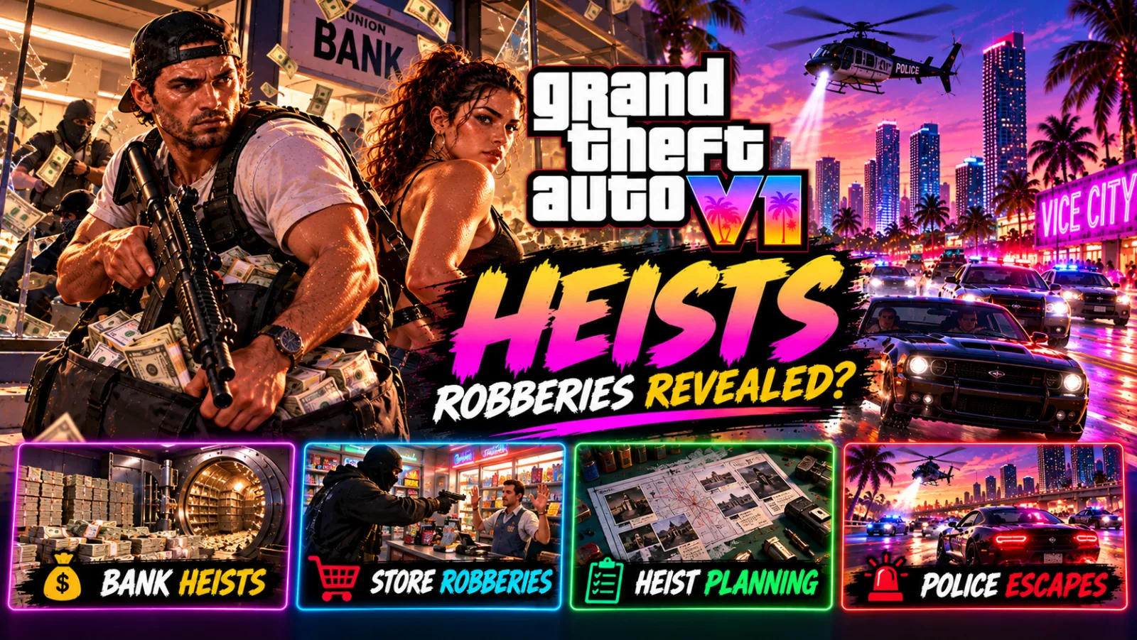 GTA 6 Heists and Robberies: Bank Jobs, Store Robberies, Missions and Everything We Know