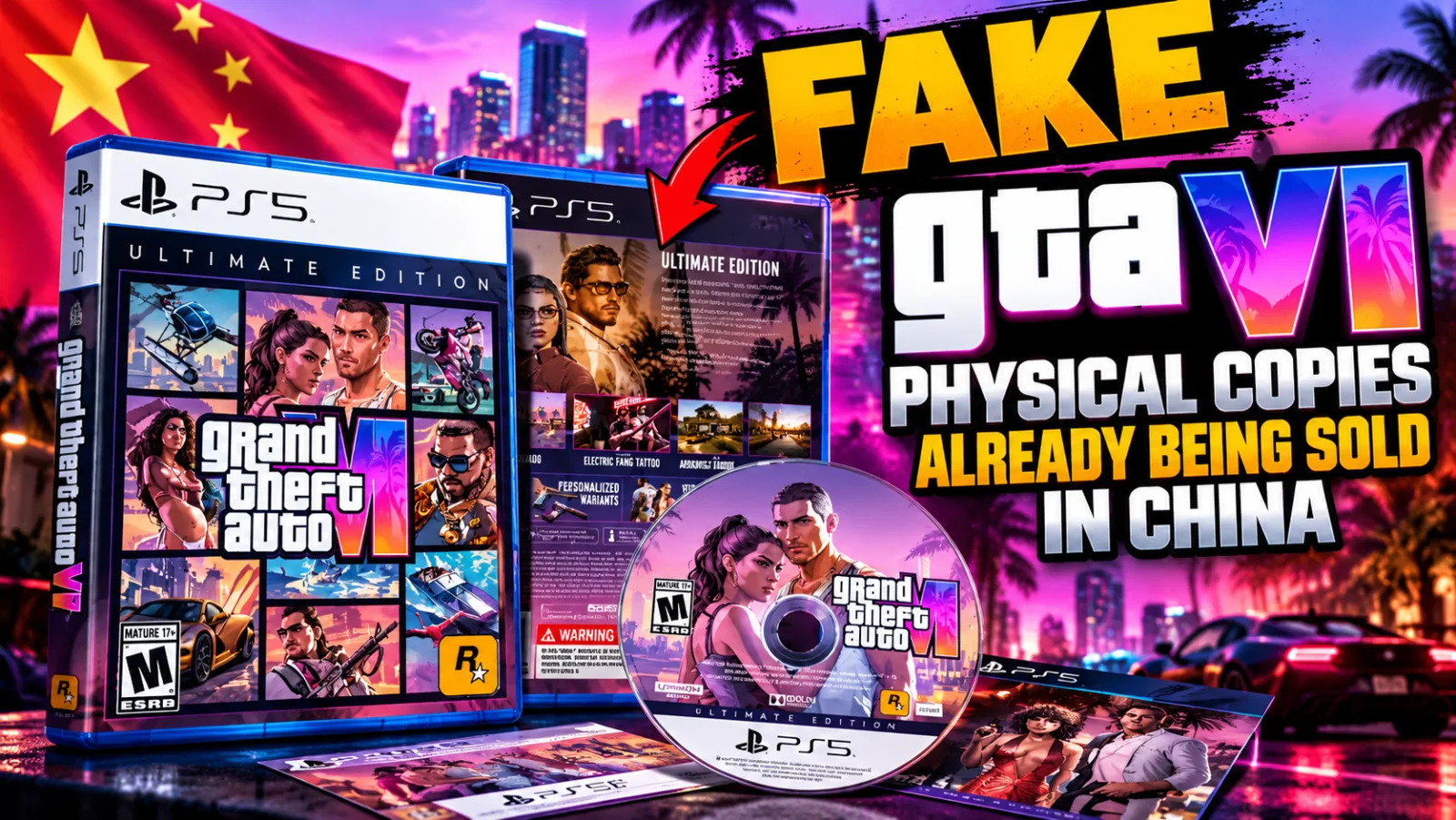 Fake GTA 6 PS5 Discs Are Already Being Sold in China Ahead of the Game's Release