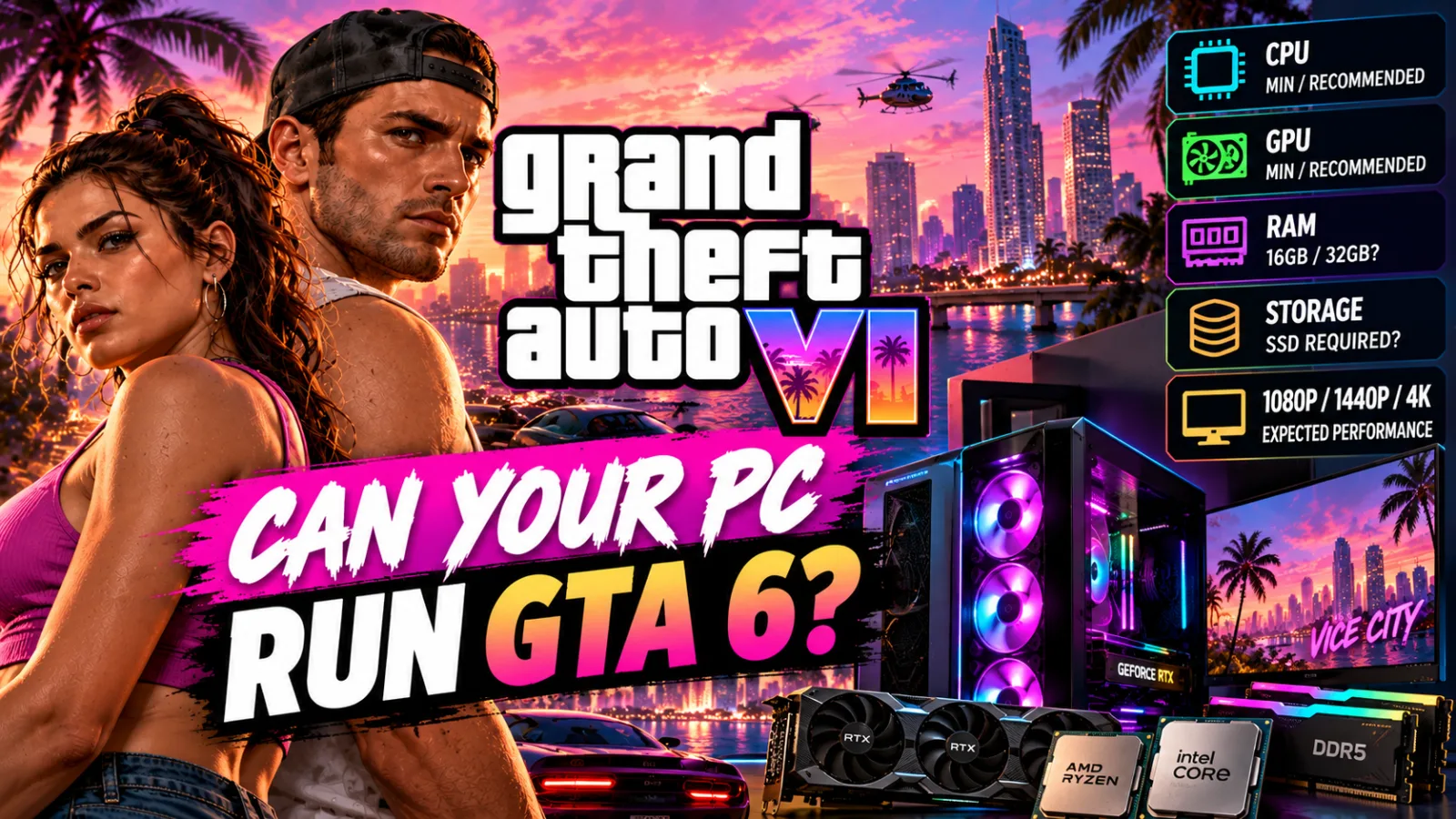 GTA 6 System Requirements: Minimum and Recommended PC Specs