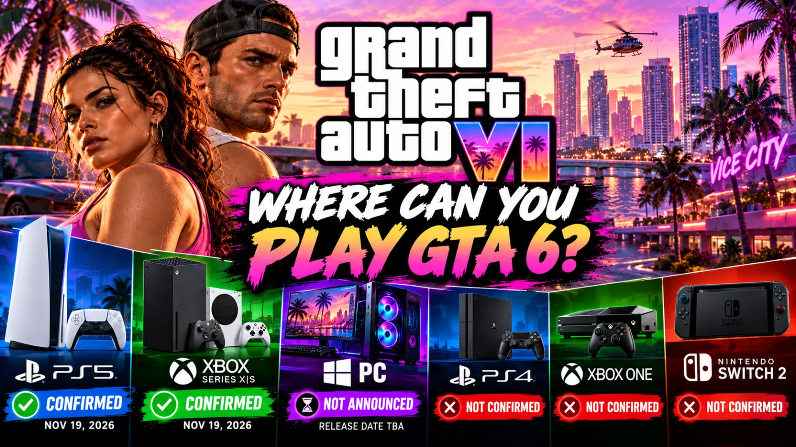 GTA 6 Platforms: PS5, Xbox Series X|S, PC and Supported Consoles